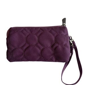 Thirty-one Purple Quilted Wristlet Clutch NWOT